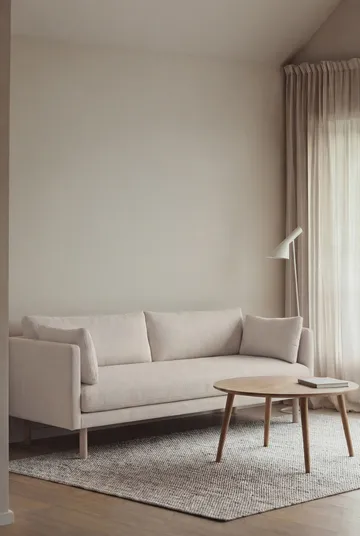 Linnevik Sofa - Jump Off White 1954-Eiche weiß geölt, 3-sitzig, ohne Volant - 1898