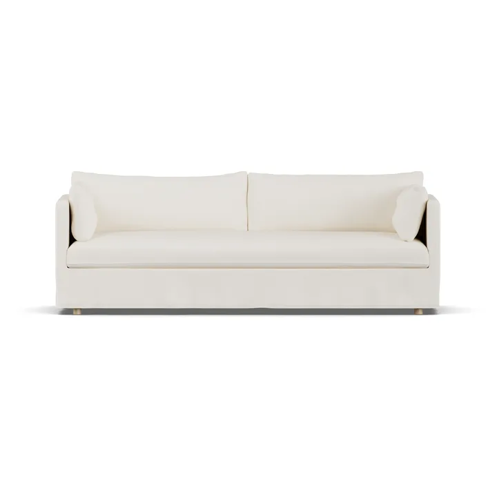 Linnevik Sofa - Jump off white 1954-Eiche weiß geölt, 4-sitzig, mit Volant - 1898