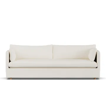 Linnevik Sofa - Jump off white 1954-Eiche weiß geölt, 4-sitzig, mit Volant - 1898