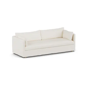 Linnevik Sofa - Jump off white 1954-Eiche weiß geölt, 4-sitzig, mit Volant - 1898