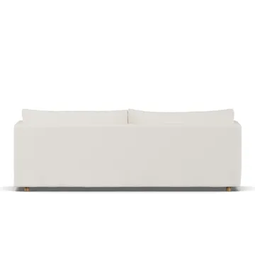 Linnevik Sofa - Jump off white 1954-Eiche weiß geölt, 4-sitzig, mit Volant - 1898
