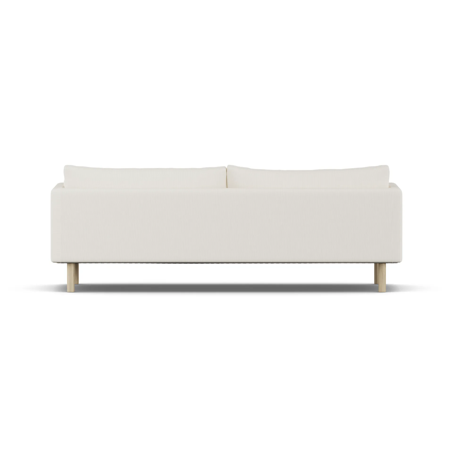 Linnevik Sofa, Jump Off White 1954-Eiche weiß geölt, 4-sitzig, ohne Volant 1898