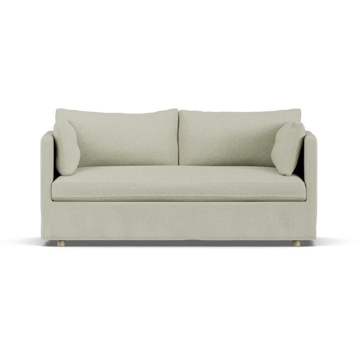 Linnevik Sofa - Luiza Beige 3981-Eiche weiß geölt, 2-sitzig, mit Volant - 1898