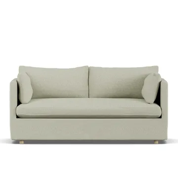 Linnevik Sofa - Luiza Beige 3981-Eiche weiß geölt, 2-sitzig, mit Volant - 1898