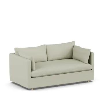 Linnevik Sofa - Luiza Beige 3981-Eiche weiß geölt, 2-sitzig, mit Volant - 1898