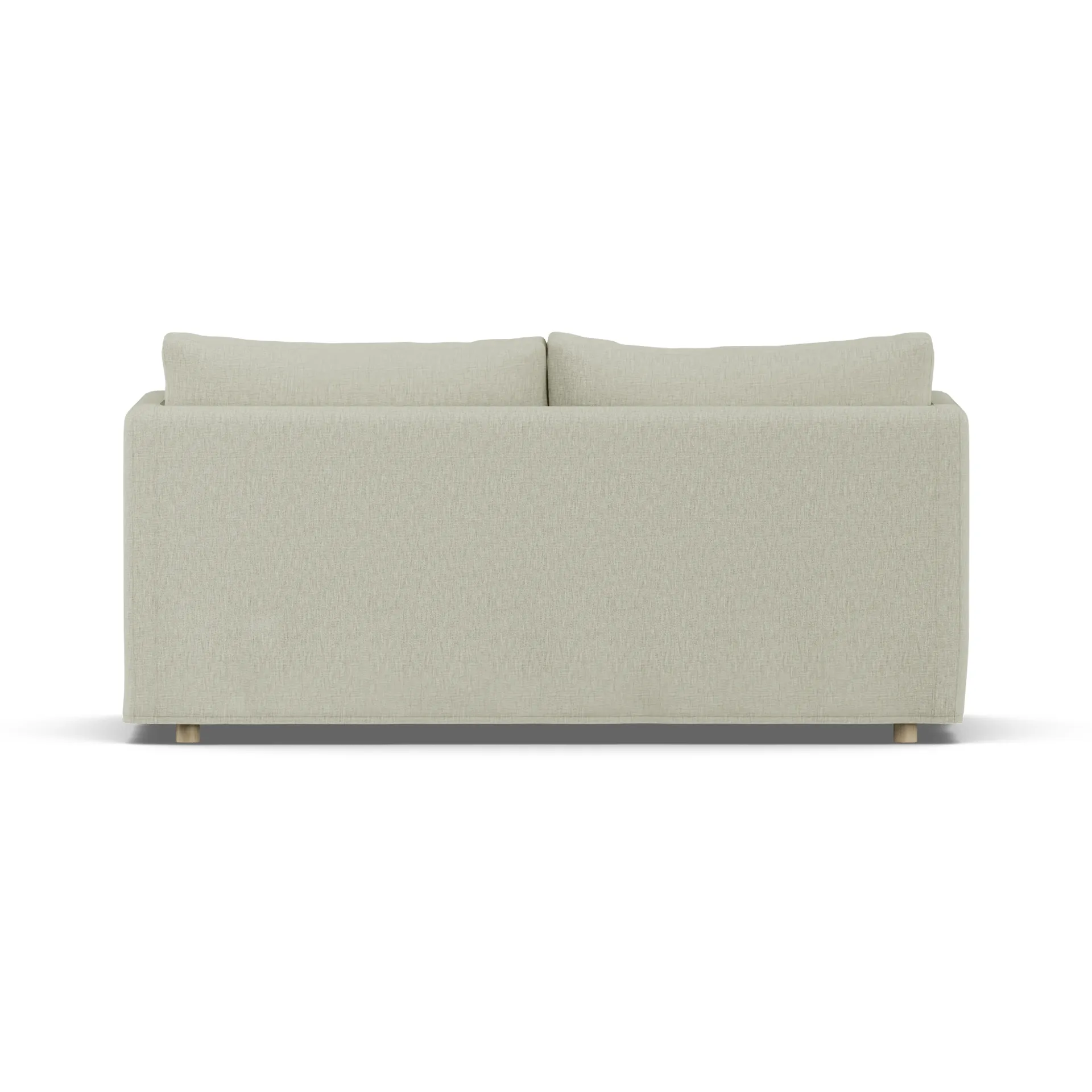 Linnevik Sofa, Luiza Beige 3981-Eiche weiß geölt, 2-sitzig, mit Volant 1898