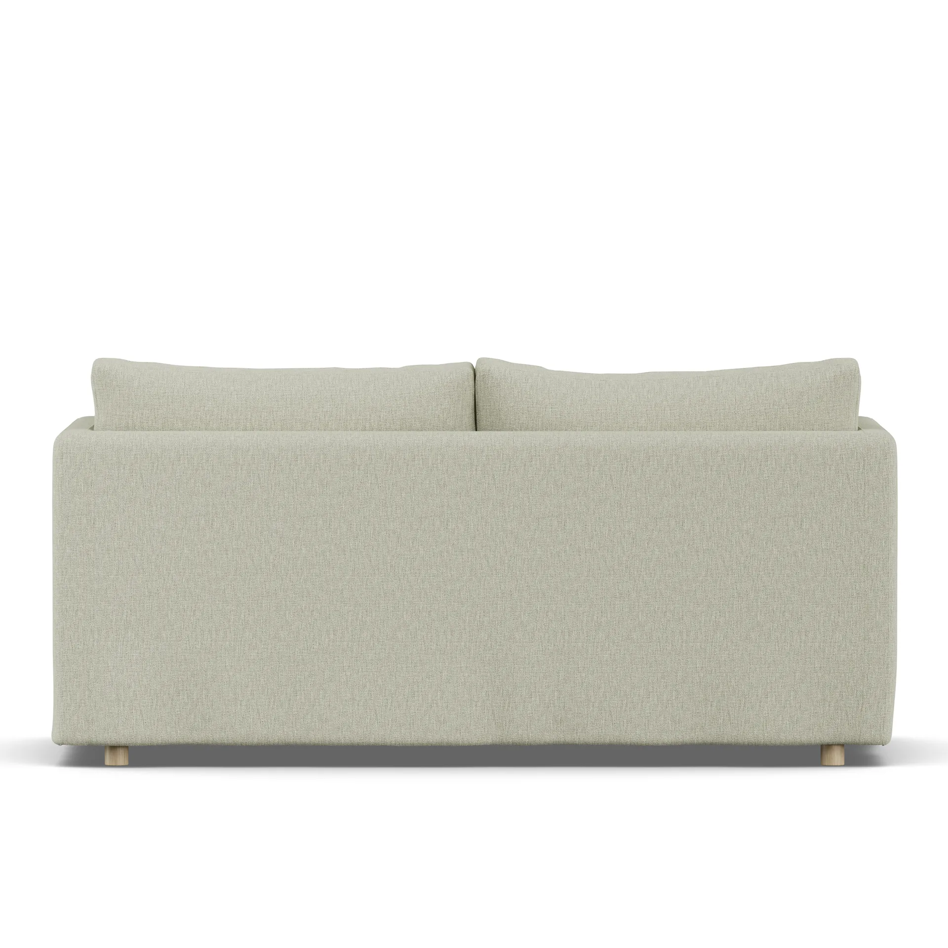 Linnevik Sofa, Luiza Beige 3981-Eiche weiß geölt, 2-sitzig, mit Volant 1898