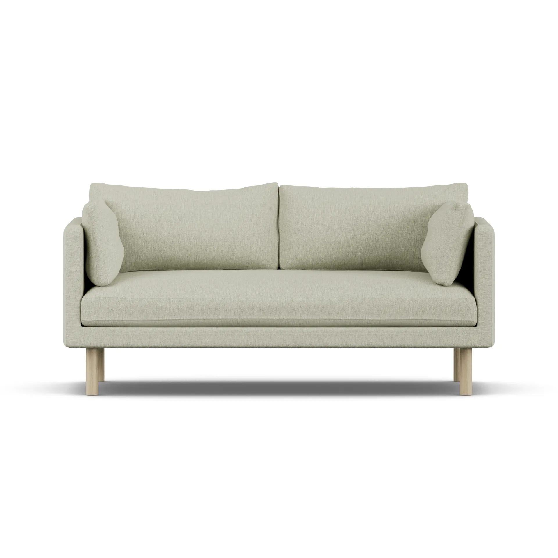 Linnevik Sofa, Luiza Beige 3981-Eiche weiß geölt, 2-sitzig, ohne Volant 1898
