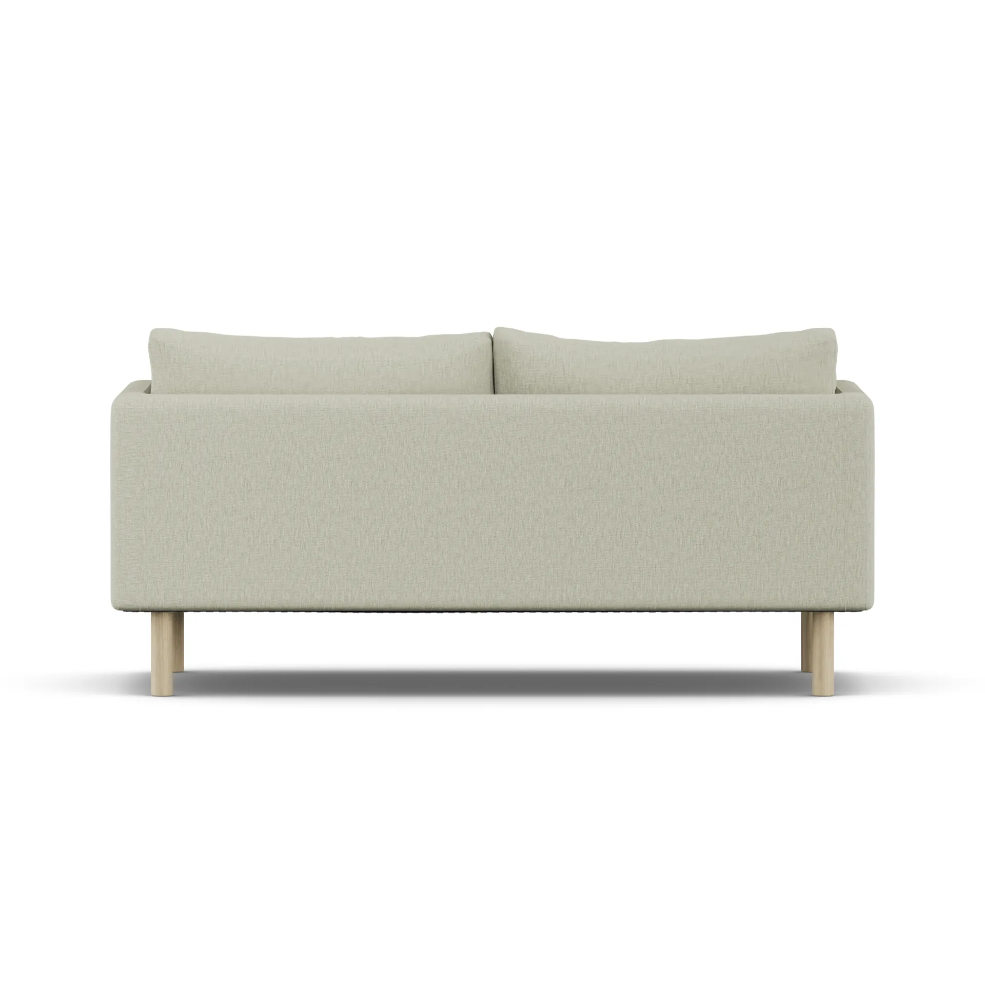 Linnevik Sofa, Luiza Beige 3981-Eiche weiß geölt, 2-sitzig, ohne Volant 1898