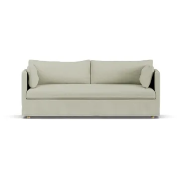Linnevik Sofa - Luiza Beige 3981-Eiche weiß geölt, 3-sitzig, mit Volant - 1898