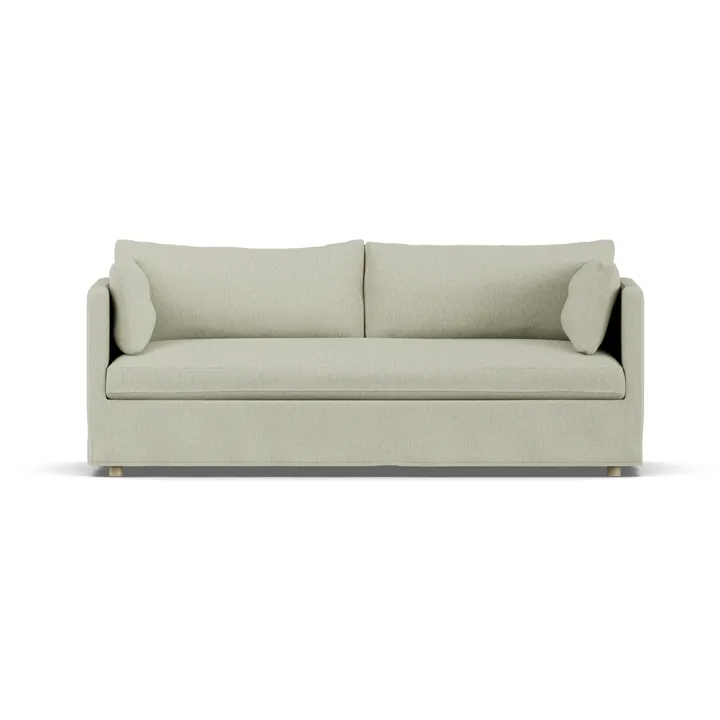Linnevik Sofa - Luiza Beige 3981-Eiche weiß geölt, 3-sitzig, mit Volant - 1898