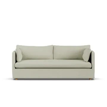 Linnevik Sofa - Luiza Beige 3981-Eiche weiß geölt, 3-sitzig, mit Volant - 1898