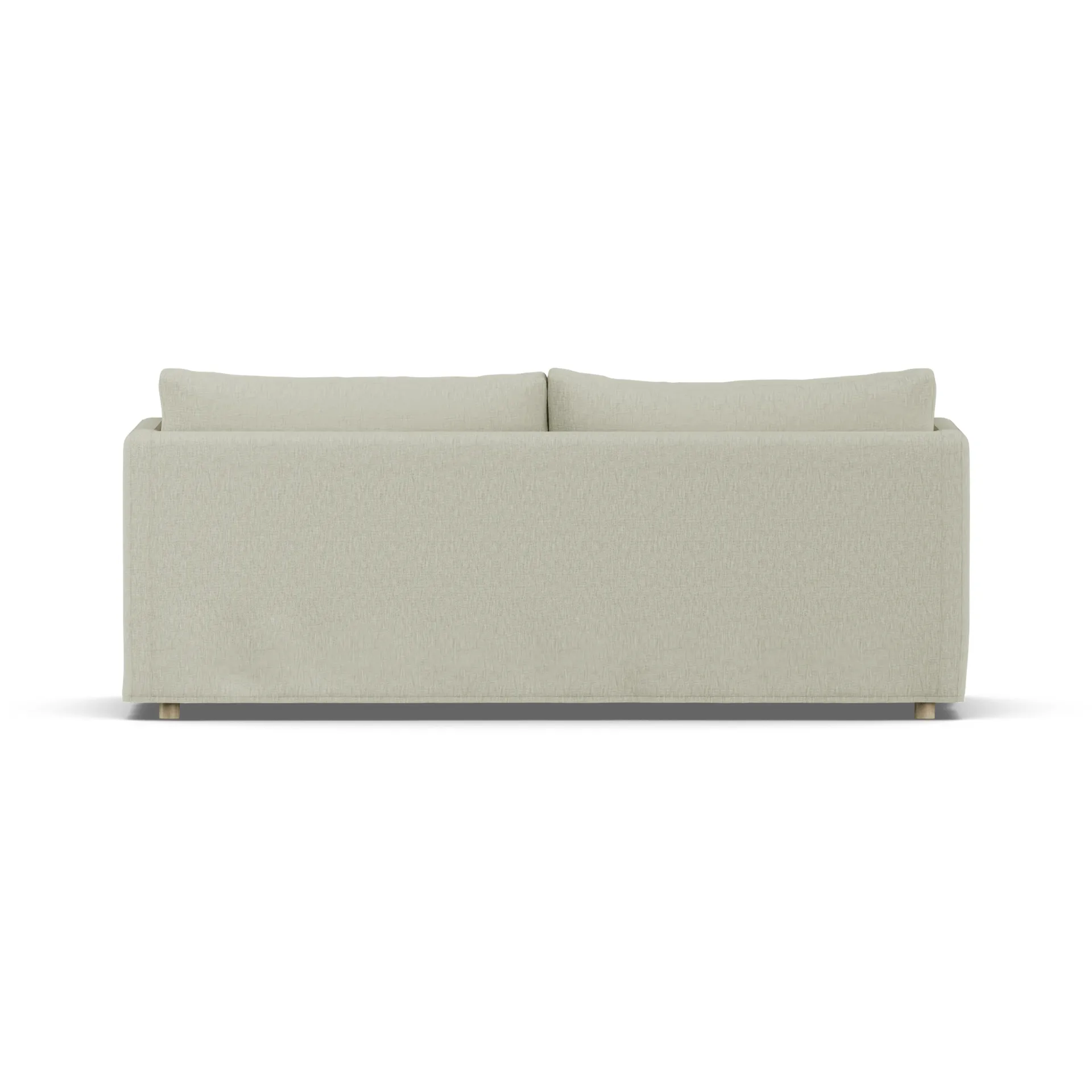 Linnevik Sofa, Luiza Beige 3981-Eiche weiß geölt, 3-sitzig, mit Volant 1898