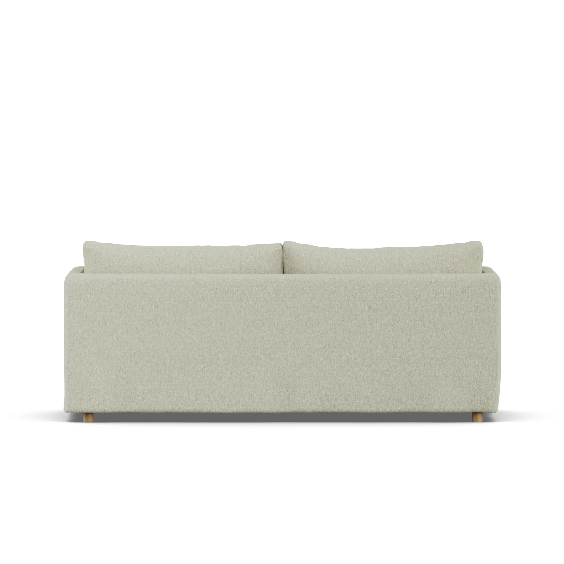 Linnevik Sofa, Luiza Beige 3981-Eiche weiß geölt, 3-sitzig, mit Volant 1898