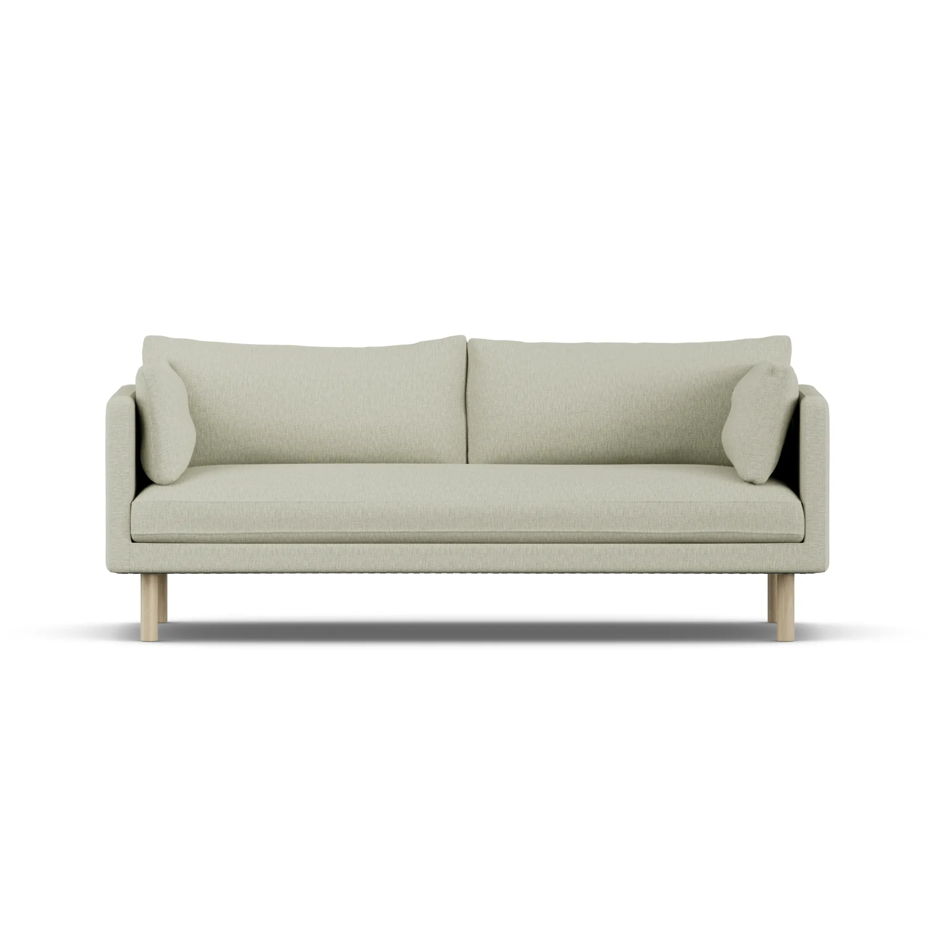 Linnevik Sofa, Luiza Beige 3981-Eiche weiß geölt, 3-sitzig, ohne Volant 1898