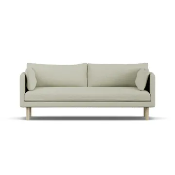 Linnevik Sofa - Luiza Beige 3981-Eiche weiß geölt, 3-sitzig, ohne Volant - 1898