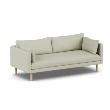 Linnevik Sofa - Luiza Beige 3981-Eiche weiß geölt, 3-sitzig, ohne Volant - 1898