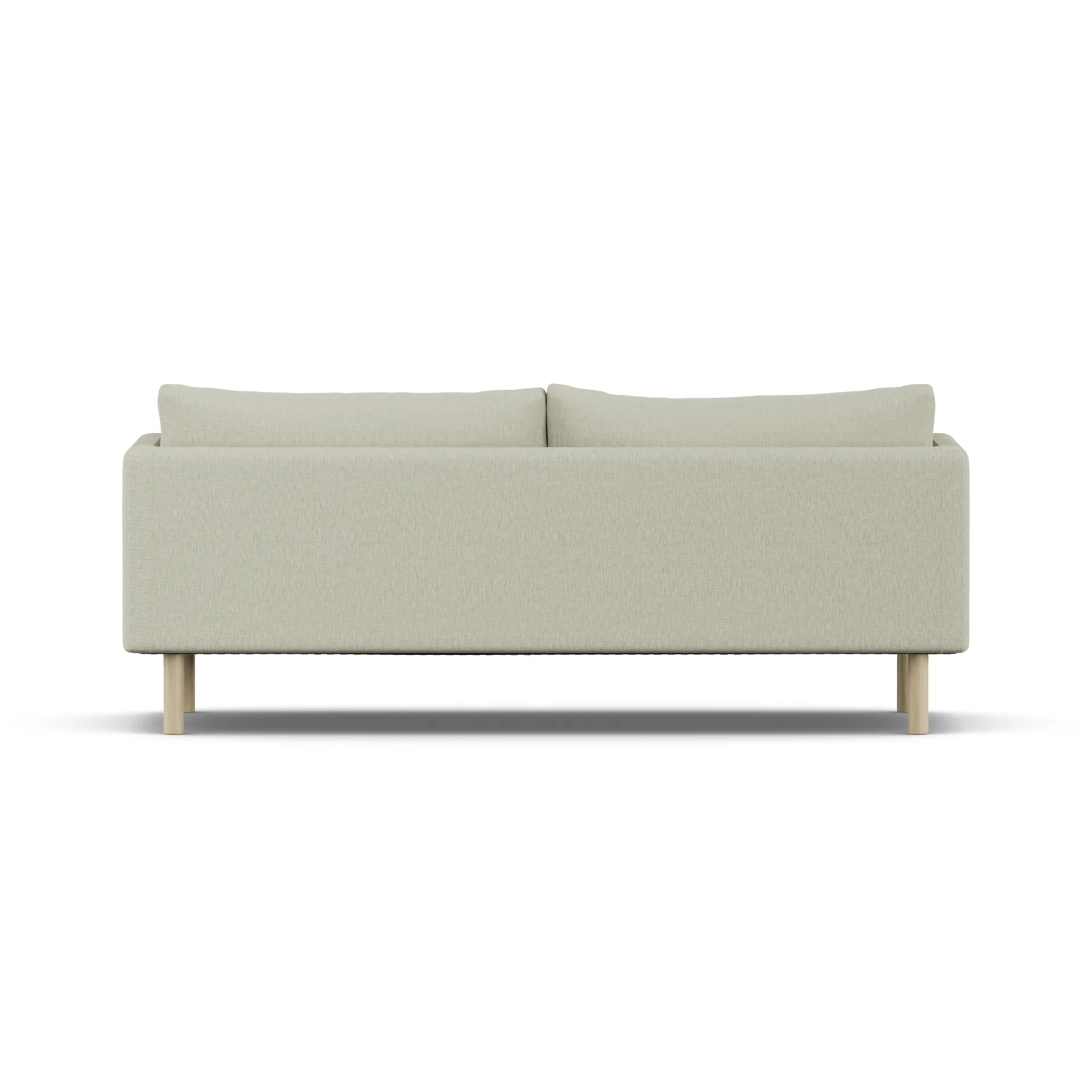 Linnevik Sofa, Luiza Beige 3981-Eiche weiß geölt, 3-sitzig, ohne Volant 1898