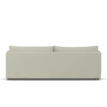 Linnevik Sofa - Luiza beige 3981-Eiche weiß geölt, 4-sitzig, mit Volant - 1898