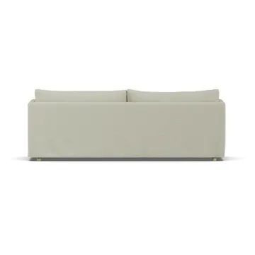 Linnevik Sofa - Luiza beige 3981-Eiche weiß geölt, 4-sitzig, mit Volant - 1898