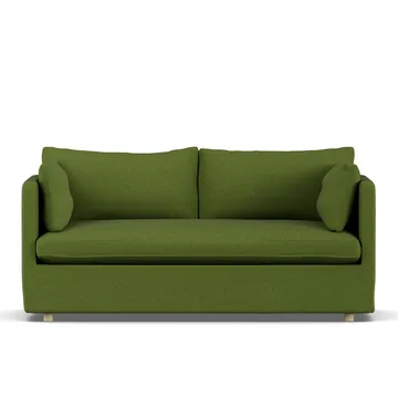 Linnevik Sofa - Luiza Green 3975-Eiche weiß geölt, 2-sitzig, mit Volant - 1898