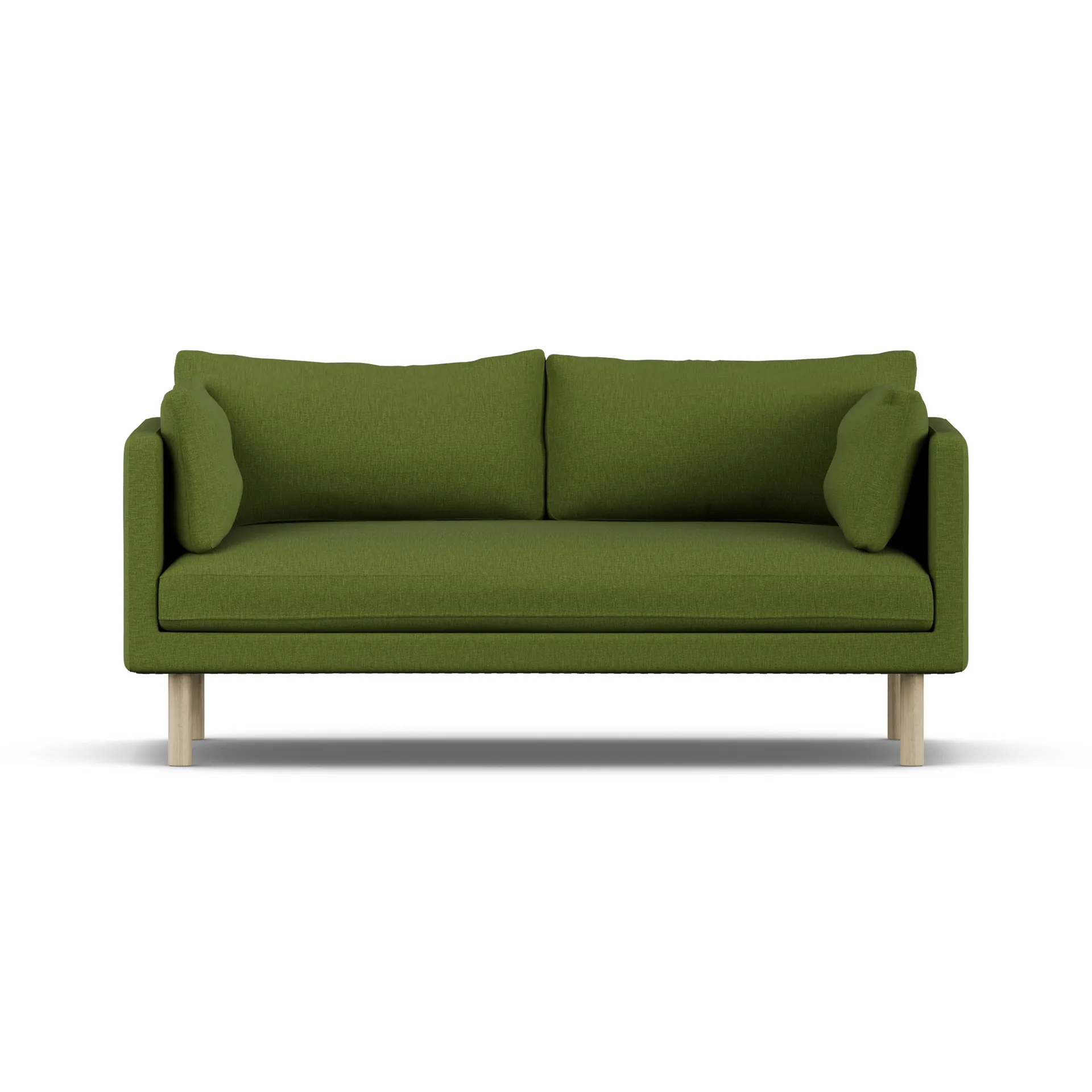 Linnevik Sofa, Luiza Green 3975-Eiche weiß geölt, 2-sitzig, ohne Volant 1898