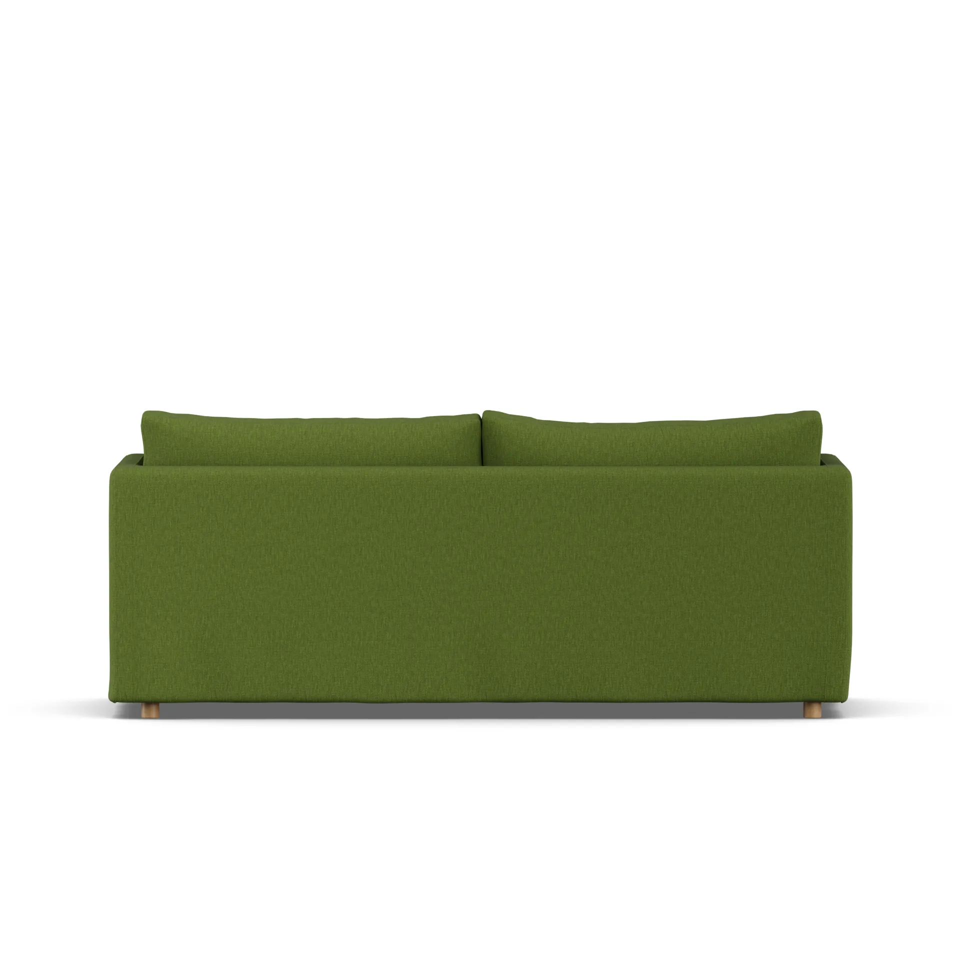 Linnevik Sofa, Luiza green 3975-Eiche weiß geölt, 3-sitzig, mit Volant 1898