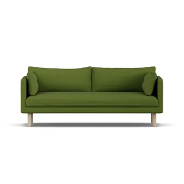 Linnevik Sofa - Luiza Green 3975-Eiche weiß geölt, 3-sitzig, ohne Volant - 1898