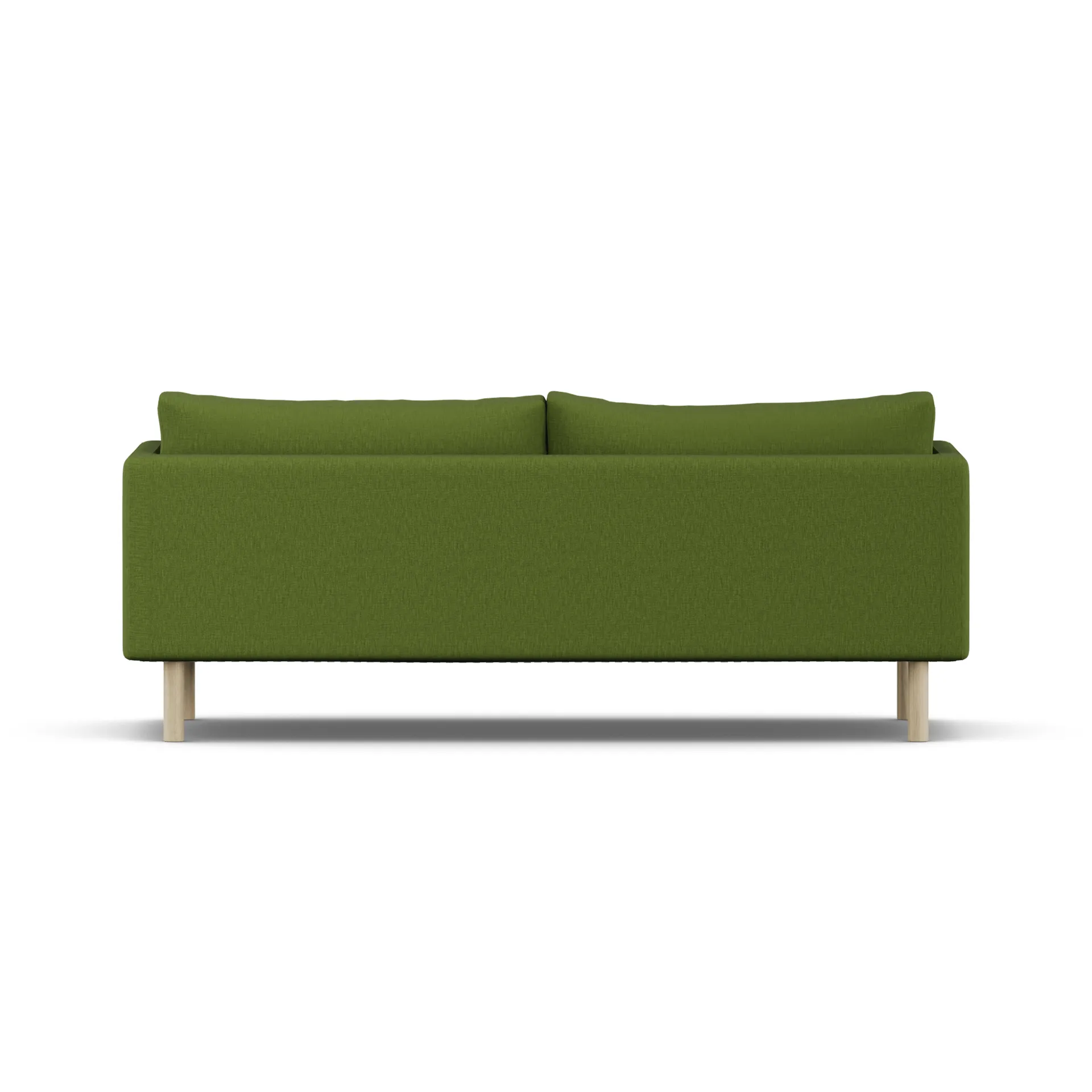 Linnevik Sofa, Luiza Green 3975-Eiche weiß geölt, 3-sitzig, ohne Volant 1898