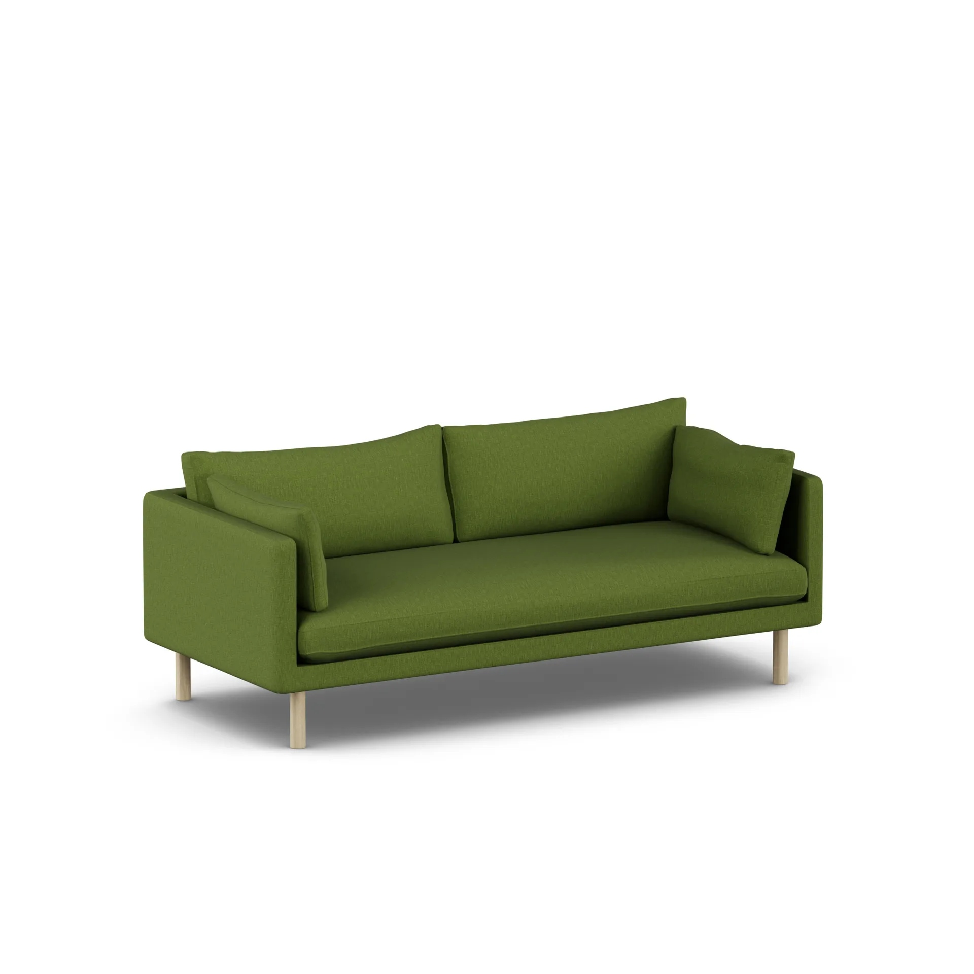 Linnevik Sofa, Luiza Green 3975-Eiche weiß geölt, 3-sitzig 1898