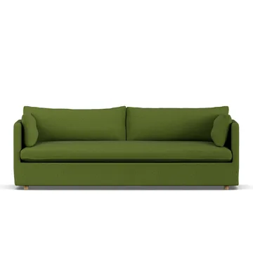 Linnevik Sofa - Luiza Green 3975-Eiche weiß geölt, 4-sitzig, mit Volant - 1898