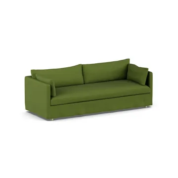 Linnevik Sofa - Luiza Green 3975-Eiche weiß geölt, 4-sitzig, mit Volant - 1898