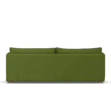 Linnevik Sofa - Luiza Green 3975-Eiche weiß geölt, 4-sitzig, mit Volant - 1898