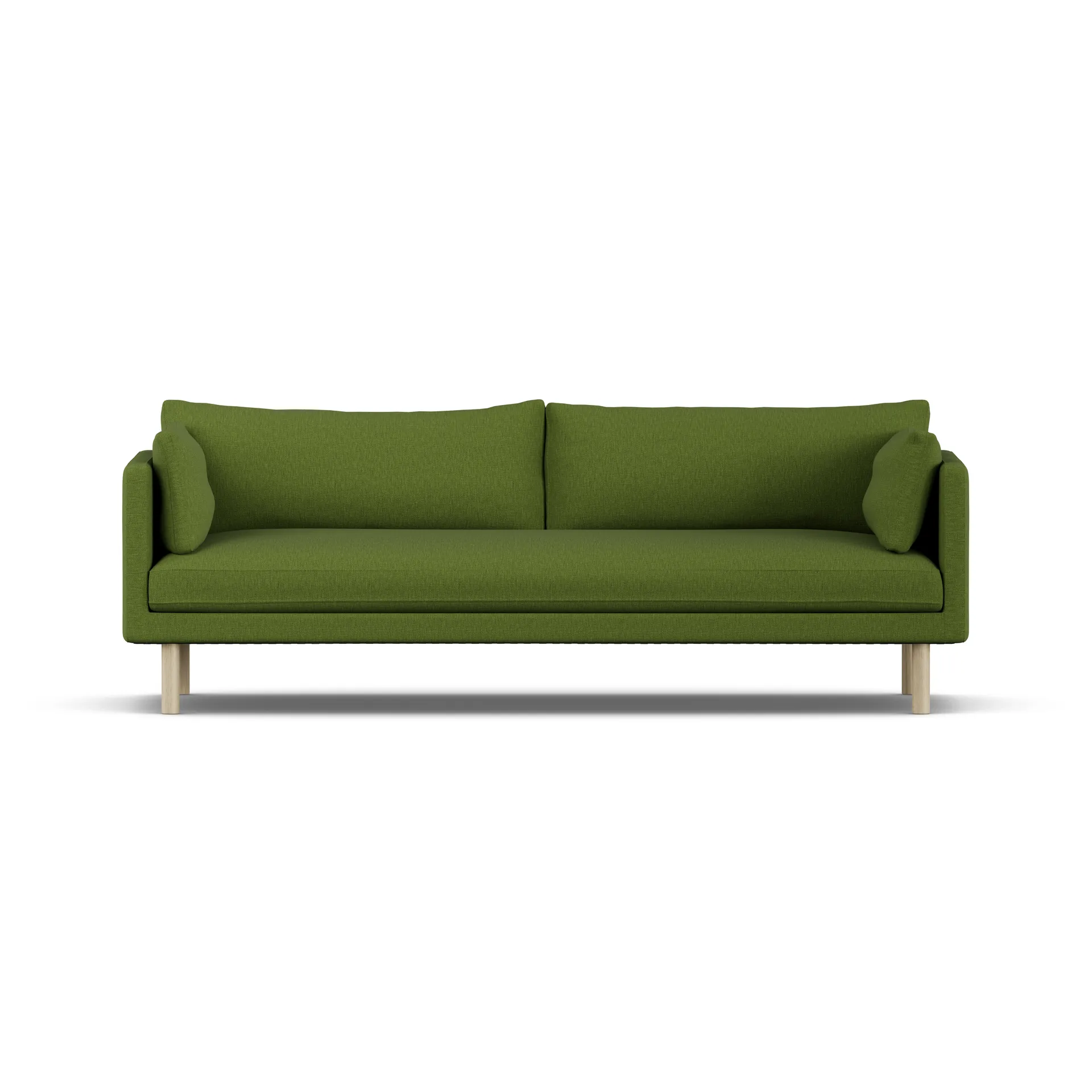 Linnevik Sofa, Luiza Green 3975-Eiche weiß geölt, 4-sitzig, ohne Volant 1898