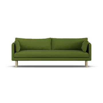 Linnevik Sofa - Luiza Green 3975-Eiche weiß geölt, 4-sitzig, ohne Volant - 1898