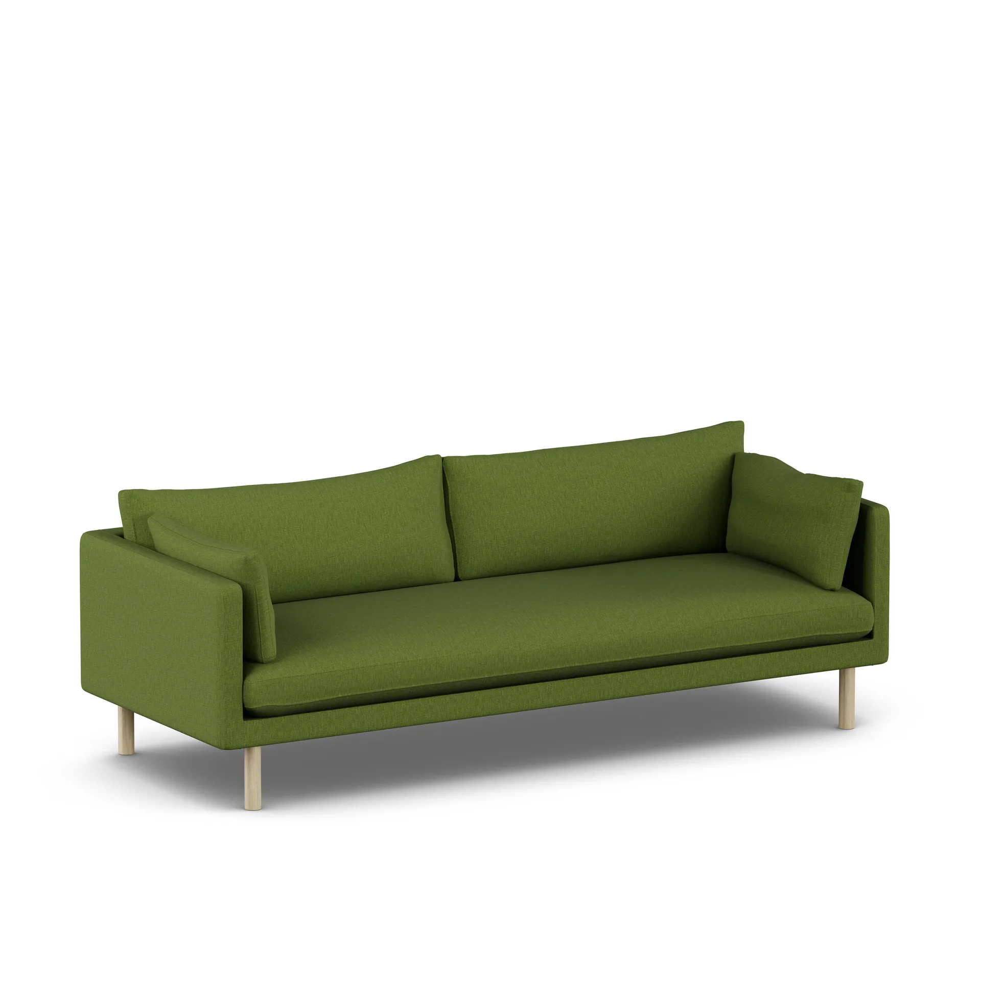 Linnevik Sofa, Luiza Green 3975-Eiche weiß geölt, 4-sitzig 1898