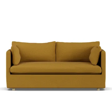Linnevik Sofa - Luiza Mustard 3972-Eiche weiß geölt, 2-sitzig, mit Volant - 1898