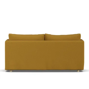 Linnevik Sofa - Luiza Mustard 3972-Eiche weiß geölt, 2-sitzig, mit Volant - 1898