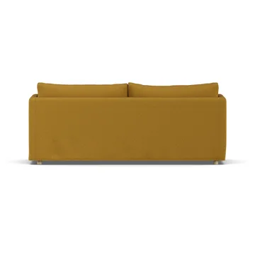 Linnevik Sofa - Luiza Mustard 3972-Eiche weiß geölt, 3-sitzig, mit Volant - 1898