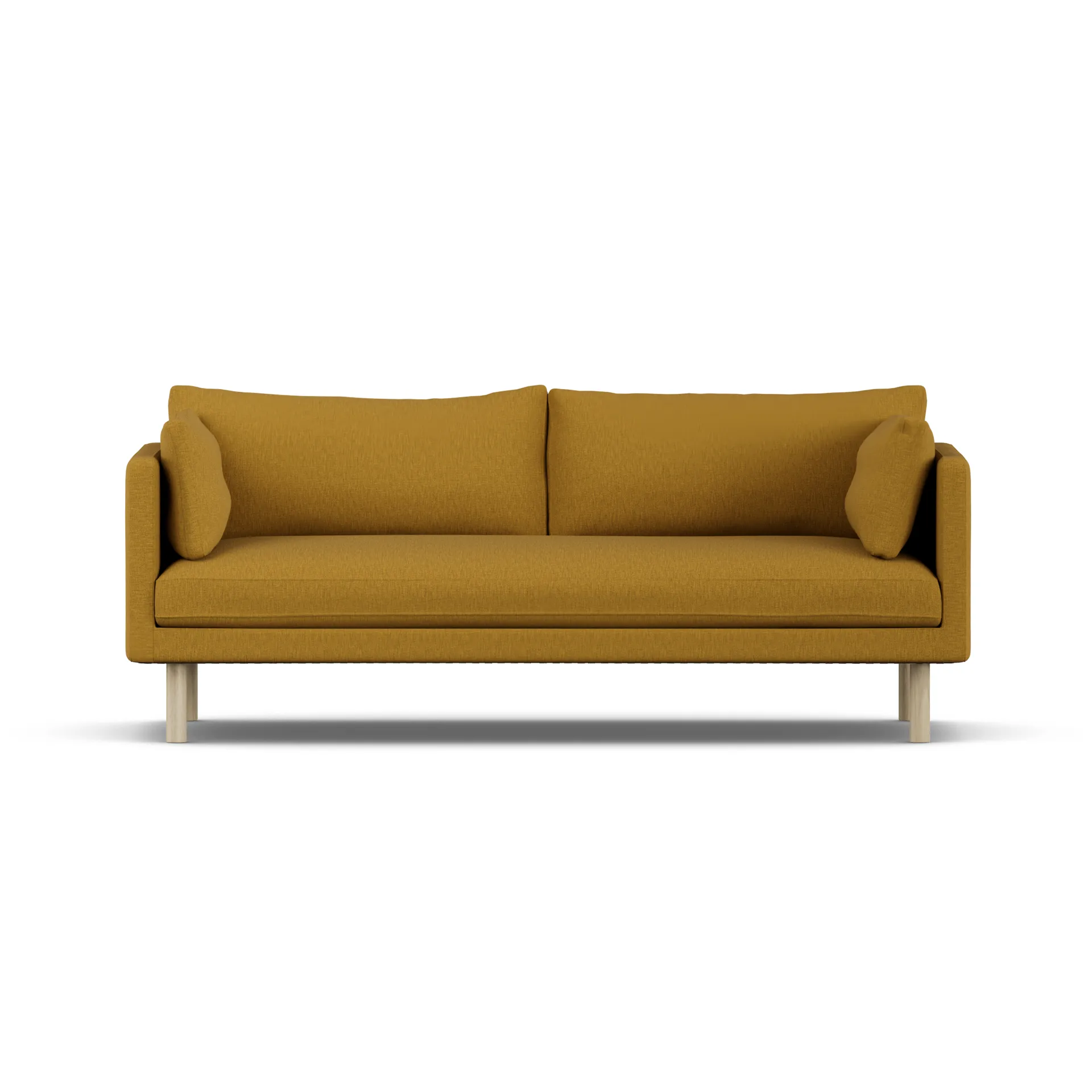 Linnevik Sofa, Luiza Mustard 3972-Eiche weiß geölt, 3-sitzig, ohne Volant 1898