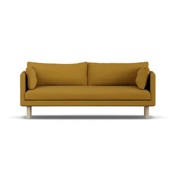 Linnevik Sofa - Luiza Mustard 3972-Eiche weiß geölt, 3-sitzig, ohne Volant - 1898