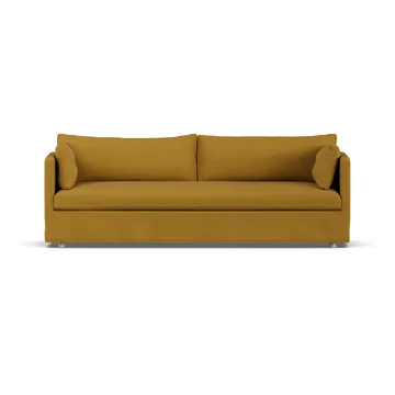 Linnevik Sofa - Luiza Mustard 3972-Eiche weiß geölt, 4-sitzig, mit Volant - 1898