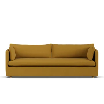 Linnevik Sofa - Luiza Mustard 3972-Eiche weiß geölt, 4-sitzig, mit Volant - 1898