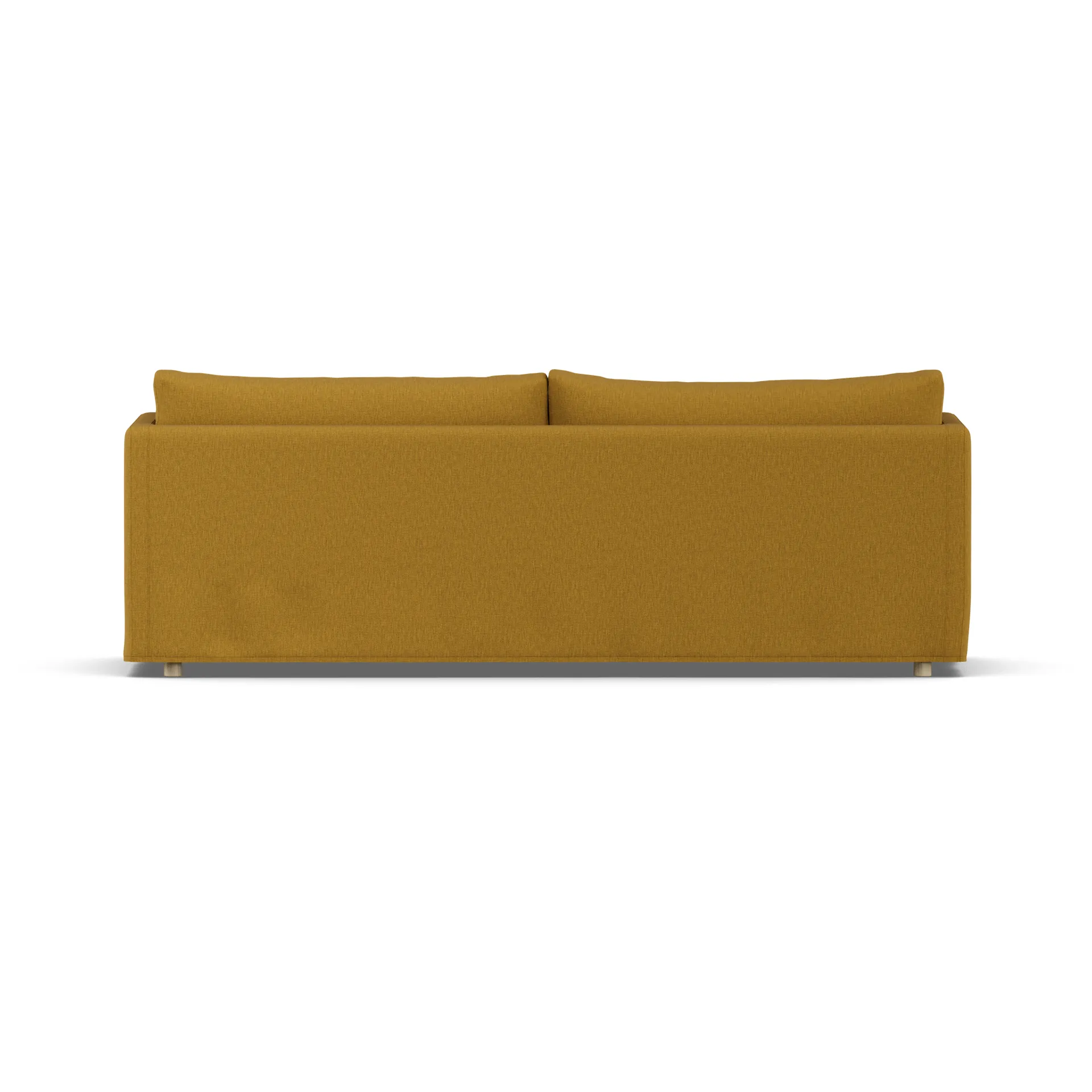 Linnevik Sofa, Luiza Mustard 3972-Eiche weiß geölt, 4-sitzig, mit Volant 1898