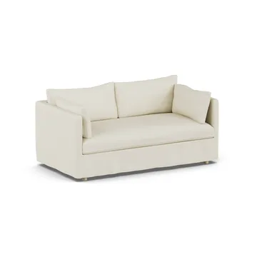 Linnevik Sofa - Oslo Nature 1540-Eiche weiß geölt, 2-sitzig, mit Volant - 1898