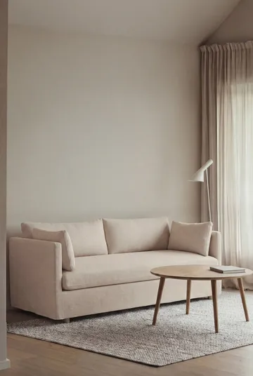 Linnevik Sofa - Oslo Nature 1540-Eiche weiß geölt, 2-sitzig, mit Volant - 1898