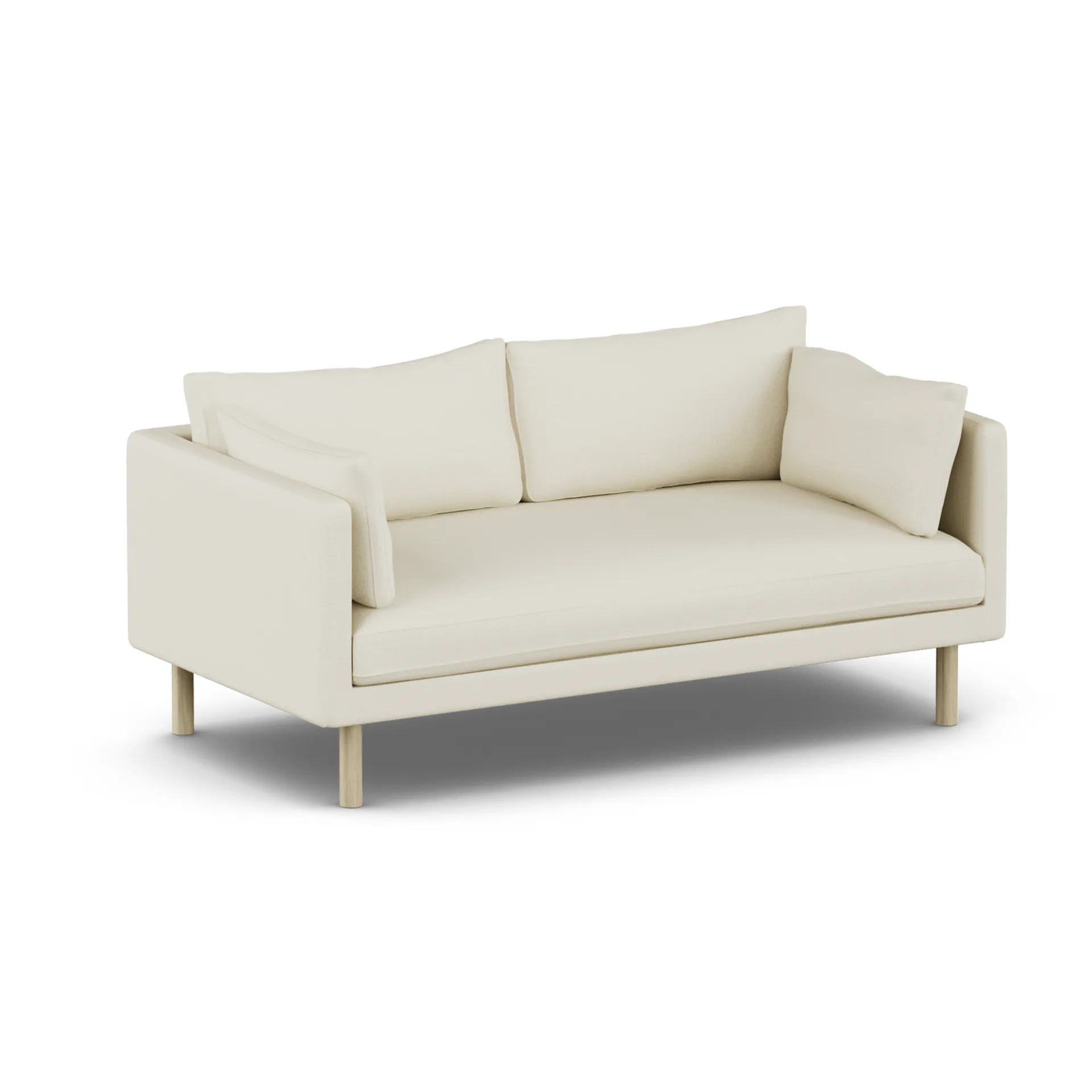 Linnevik Sofa, Oslo Nature 1540-Eiche weiß geölt, 2-sitzig, ohne Volant 1898