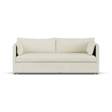 Linnevik Sofa - Oslo Nature 1540-Eiche weiß geölt, 3-sitzig, mit Volant - 1898