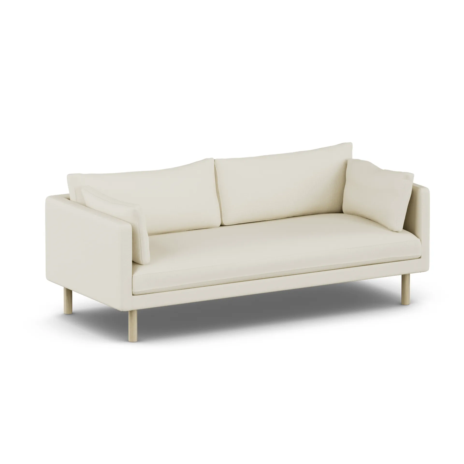 Linnevik Sofa, Oslo Nature 1540-Eiche weiß geölt, 3-sitzig, ohne Volant 1898