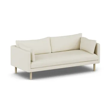 Linnevik Sofa - Oslo Nature 1540-Eiche weiß geölt, 3-sitzig, ohne Volant - 1898